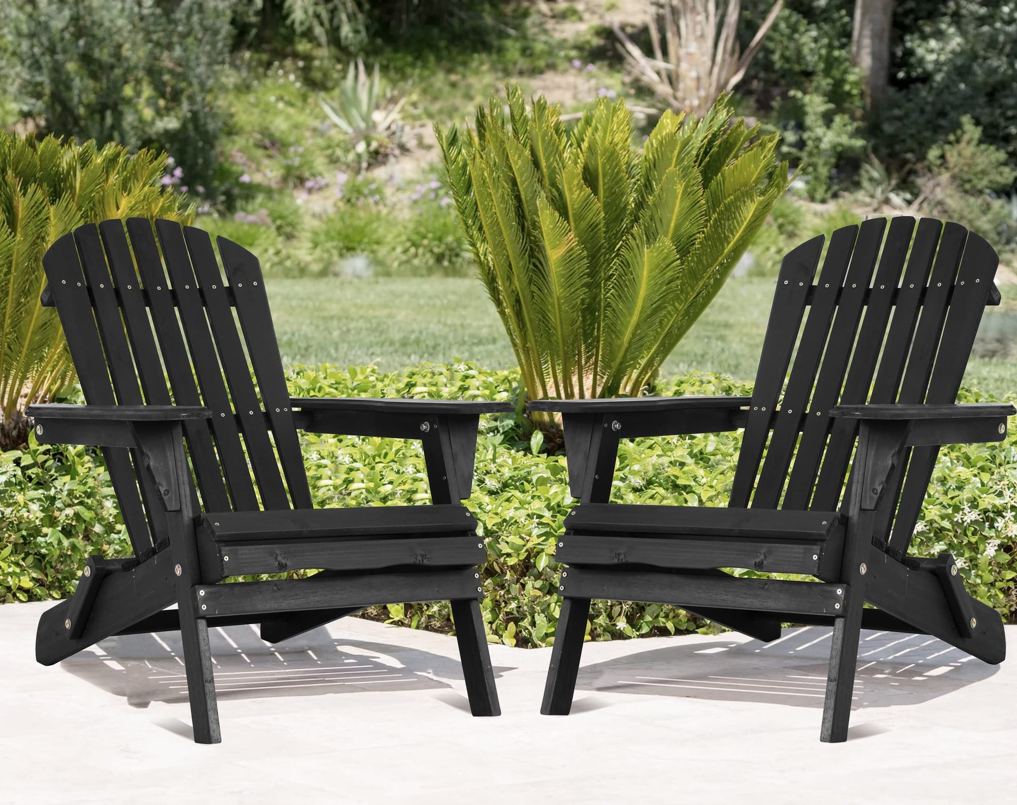 Black Folding Adirondack Set of 2 - From Where - 