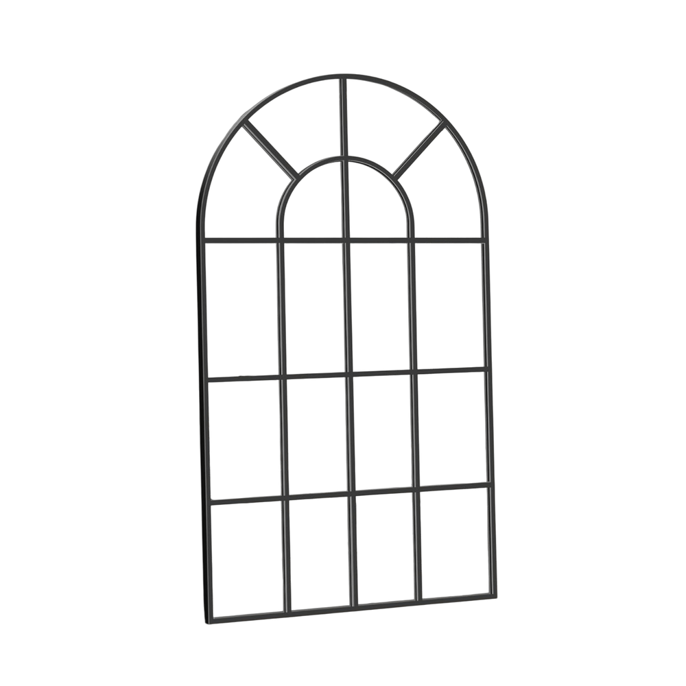 Black Frame Arch Window Mirror - From Where - 