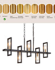 Black Gold 5 Light Linear Chandelier - From Where Finds - 
