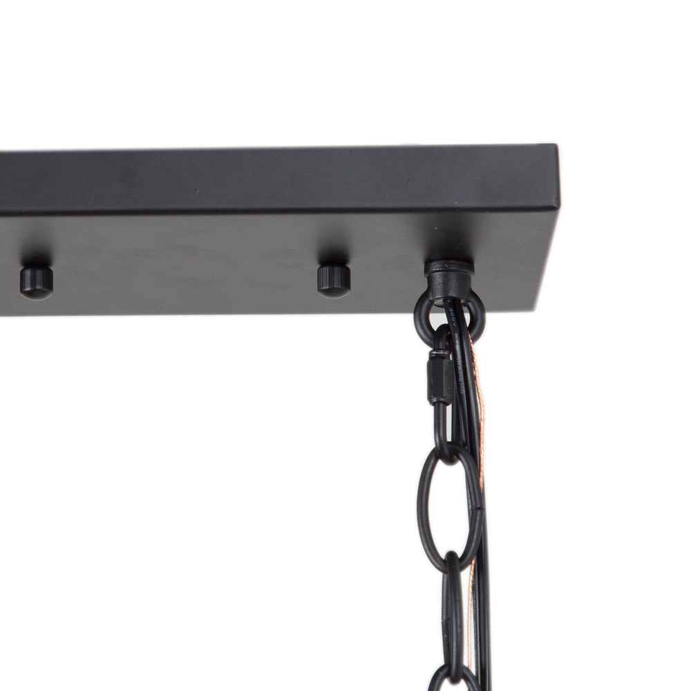 Black Gold 5 Light Linear Chandelier - From Where Finds - 