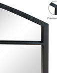 Black Grid Wide Window Pane Mirror - From Where Finds - 