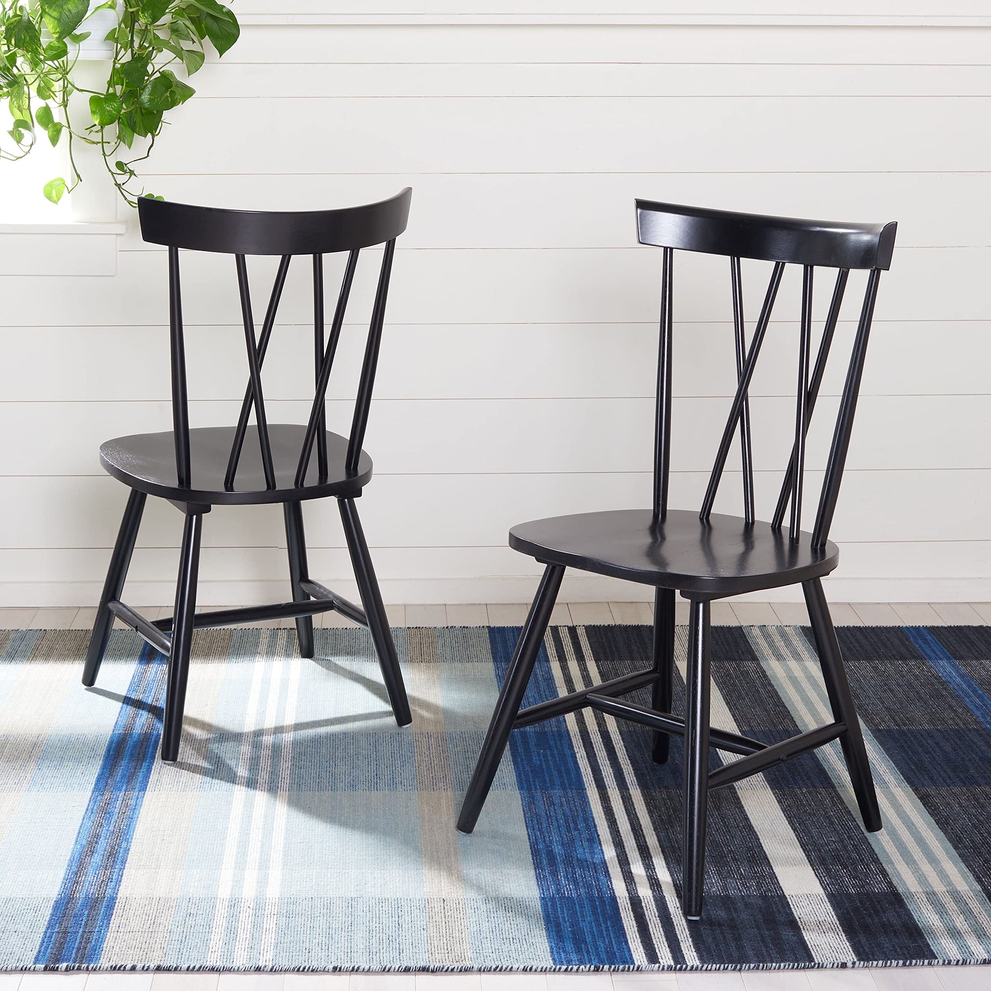 Black Spindle Back Dining Chair (Set of 2) - From Where - 