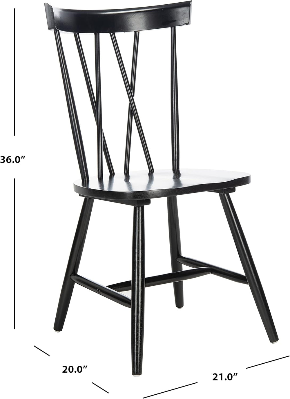 Black Spindle Back Dining Chair (Set of 2) - From Where - 