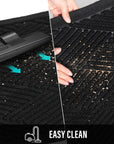 Black Sturdy Front Door Mat - From Where - 