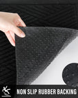 Black Sturdy Front Door Mat - From Where - 