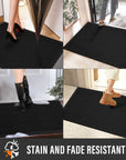 Black Sturdy Front Door Mat - From Where - 