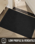 Black Sturdy Front Door Mat - From Where - 