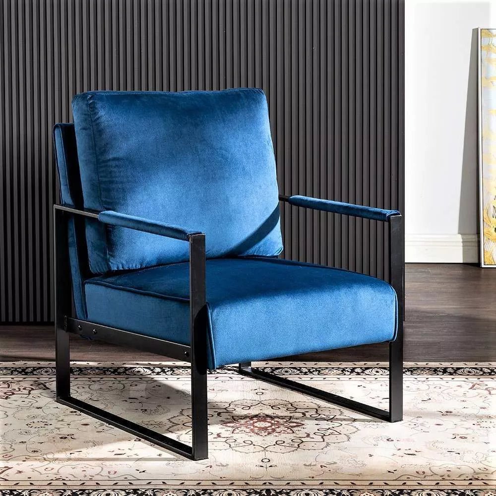Black Upholstered Accent Chair - From Where - 