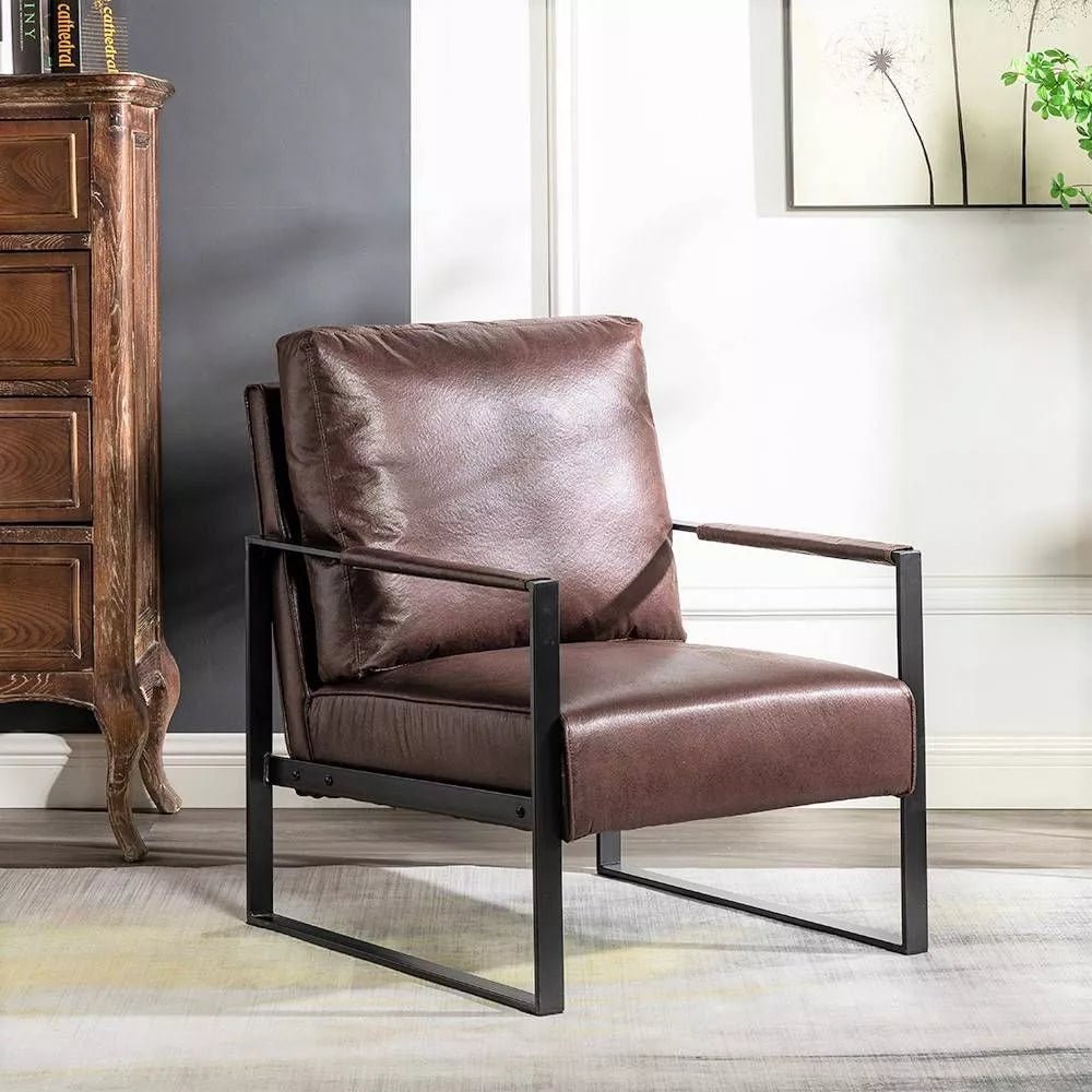 Black Upholstered Accent Chair - From Where - 