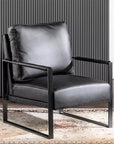 Black Upholstered Accent Chair - From Where - 