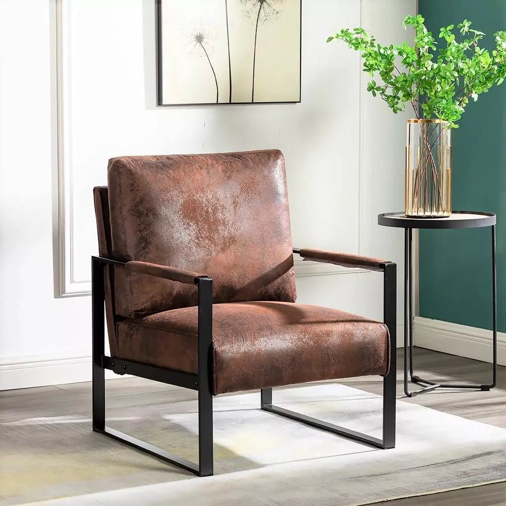 Black Upholstered Accent Chair - From Where - 
