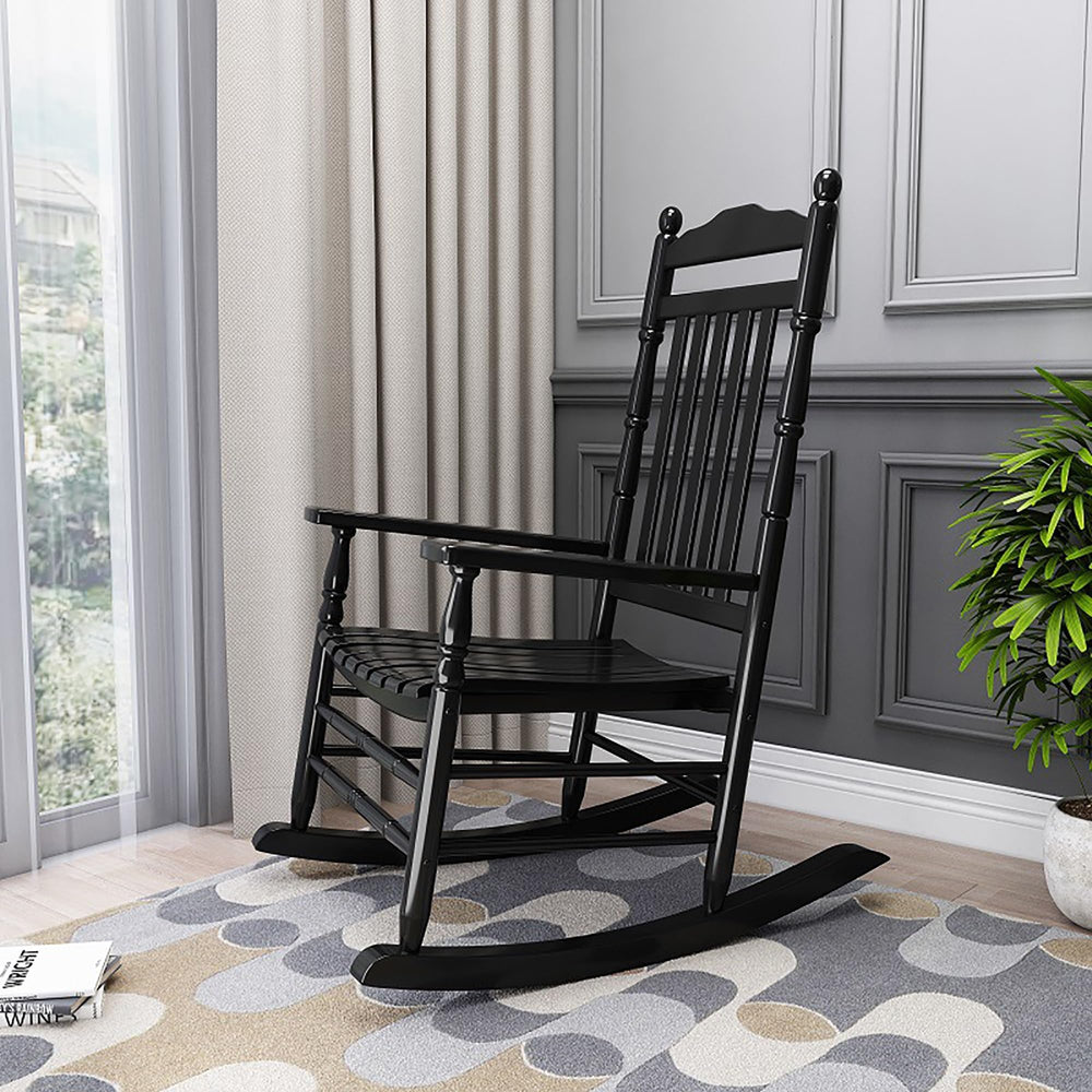 Black Wooden Rocking Chair - From Where - 