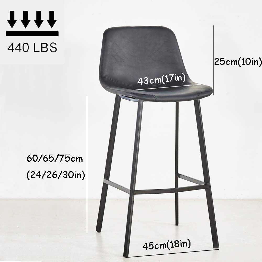 Black Wrought Iron Bar Stool - From Where - 