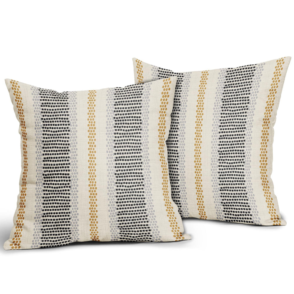 Black Yellow Pillow Covers - From Where - 