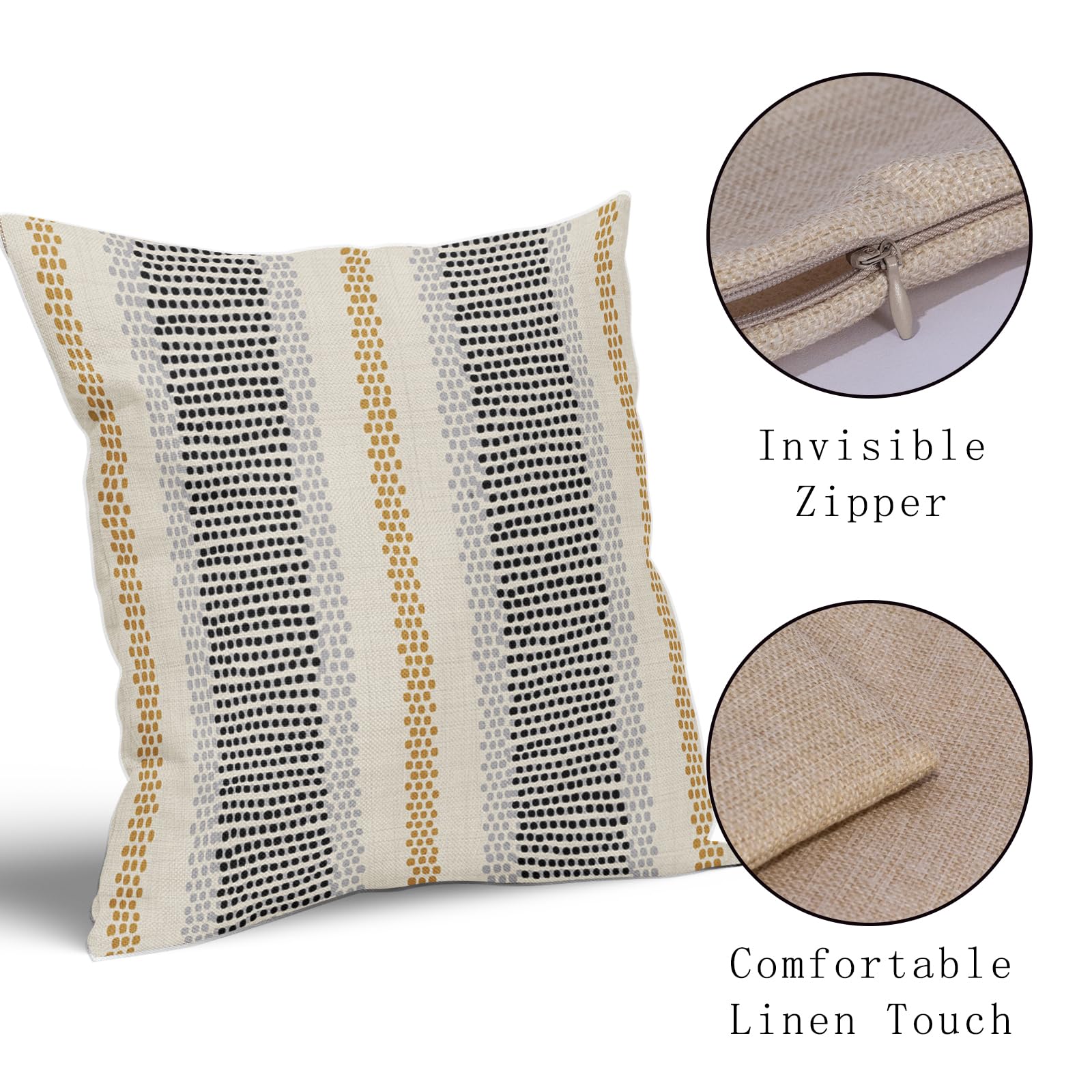 Black Yellow Pillow Covers - From Where - 