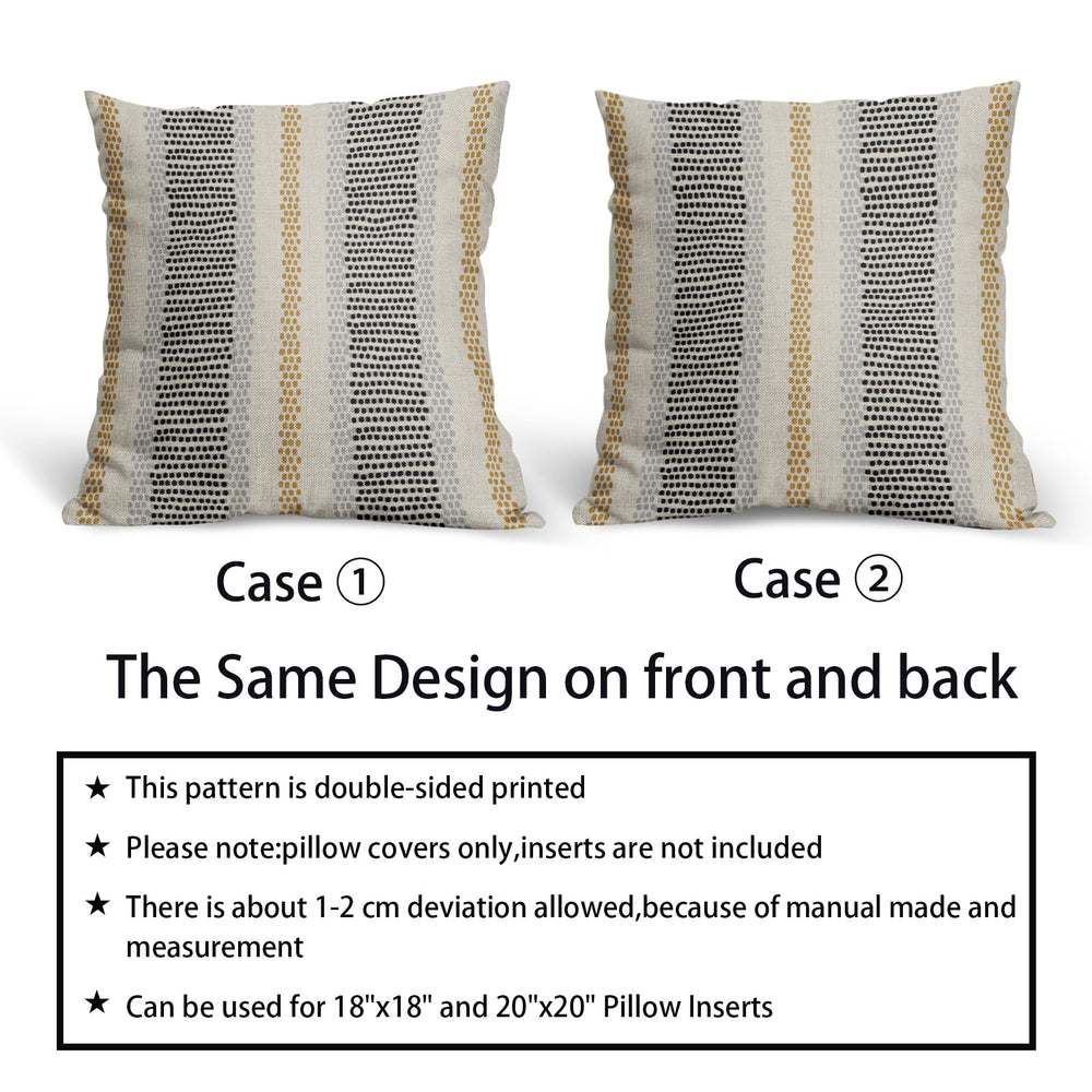 Black Yellow Pillow Covers - From Where - 