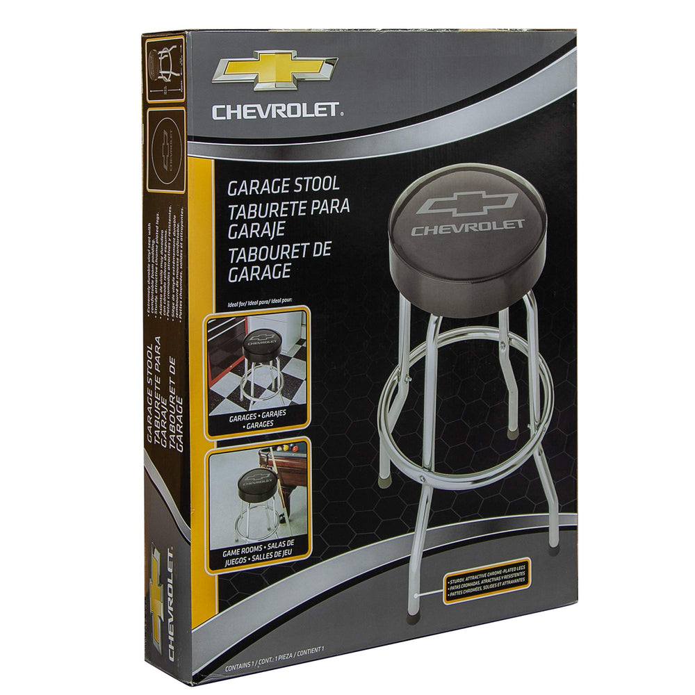 Black/Grey Garage Stool (Chevrolet) - From Where - 