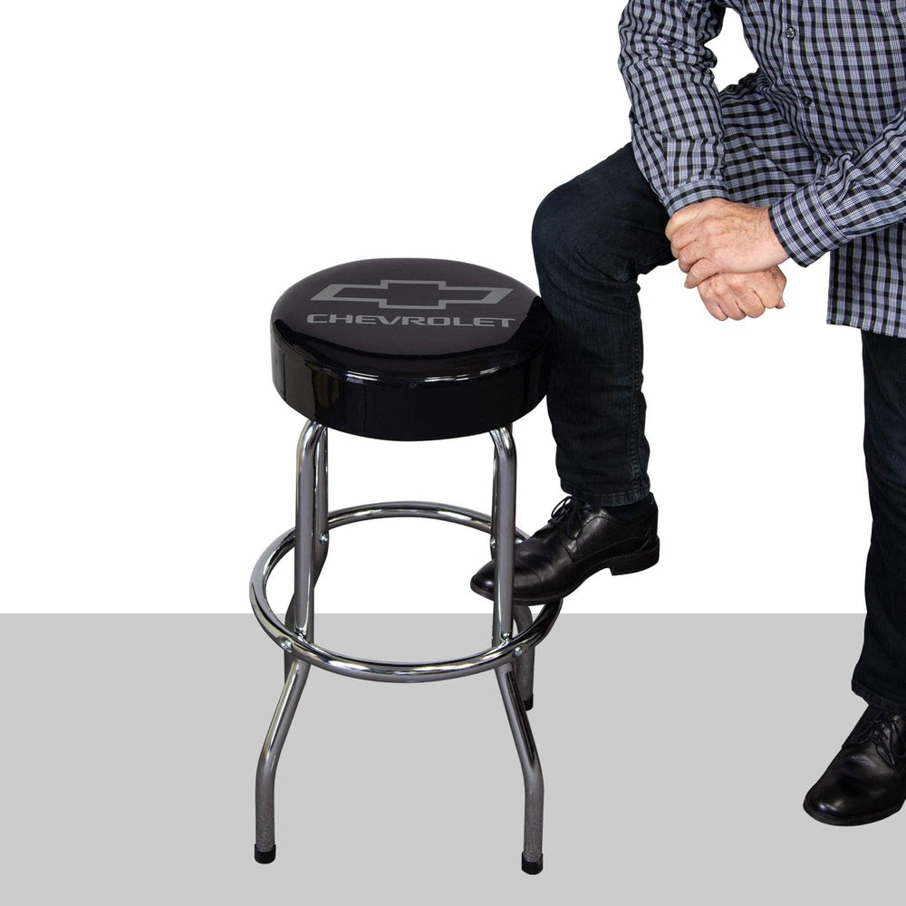 Black/Grey Garage Stool (Chevrolet) - From Where - 