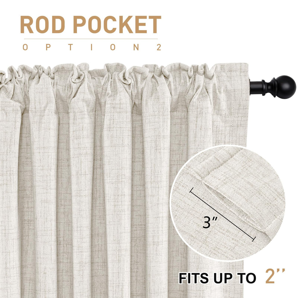 Blackout Curtains for Bedroom Linen - From Where - 