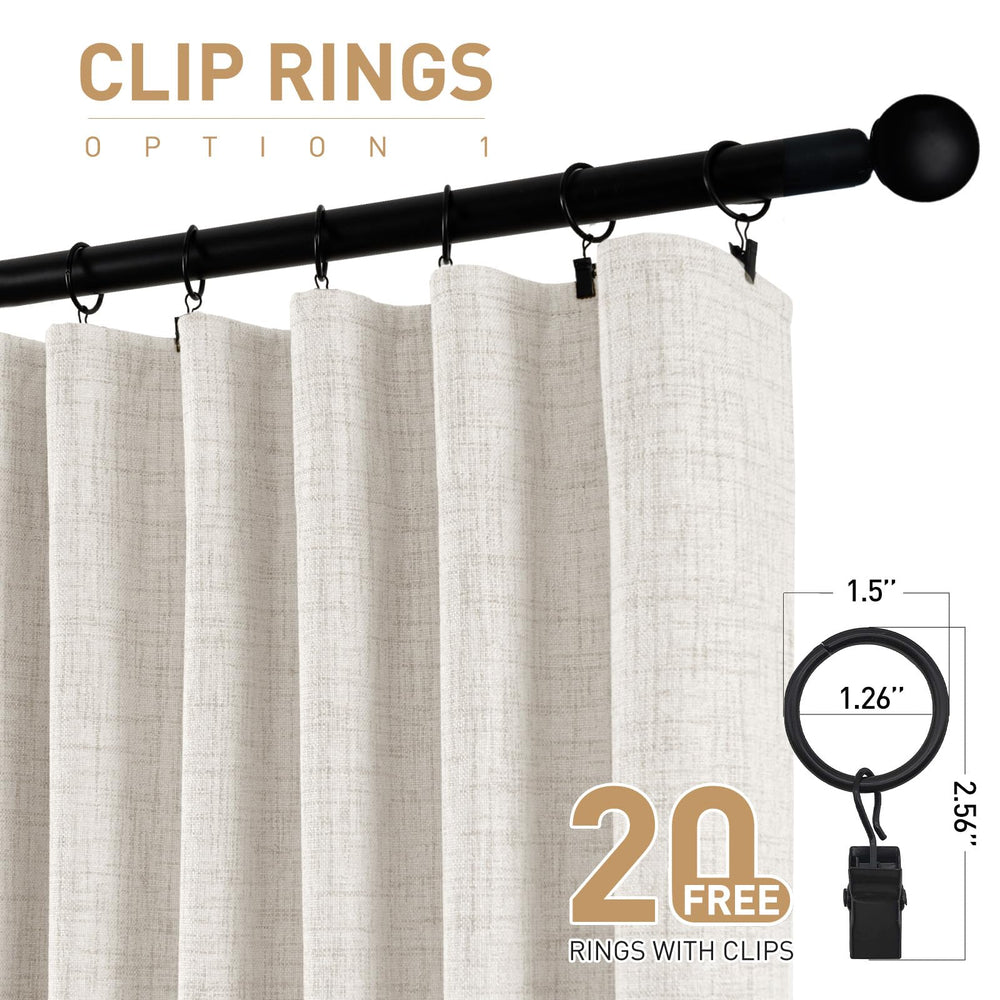 Blackout Curtains for Bedroom Linen - From Where - 