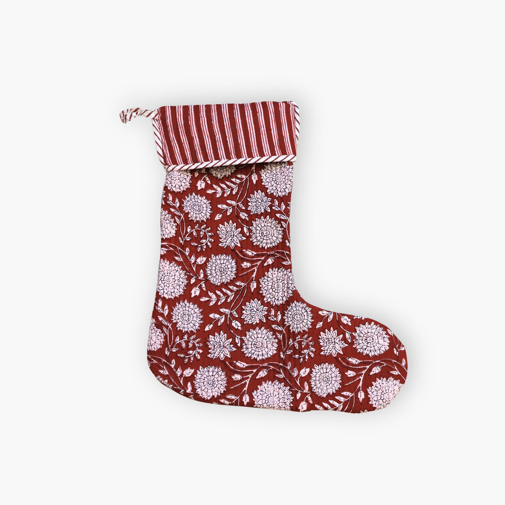 Block - Printed Quilted Christmas Stocking - From Where Finds - 