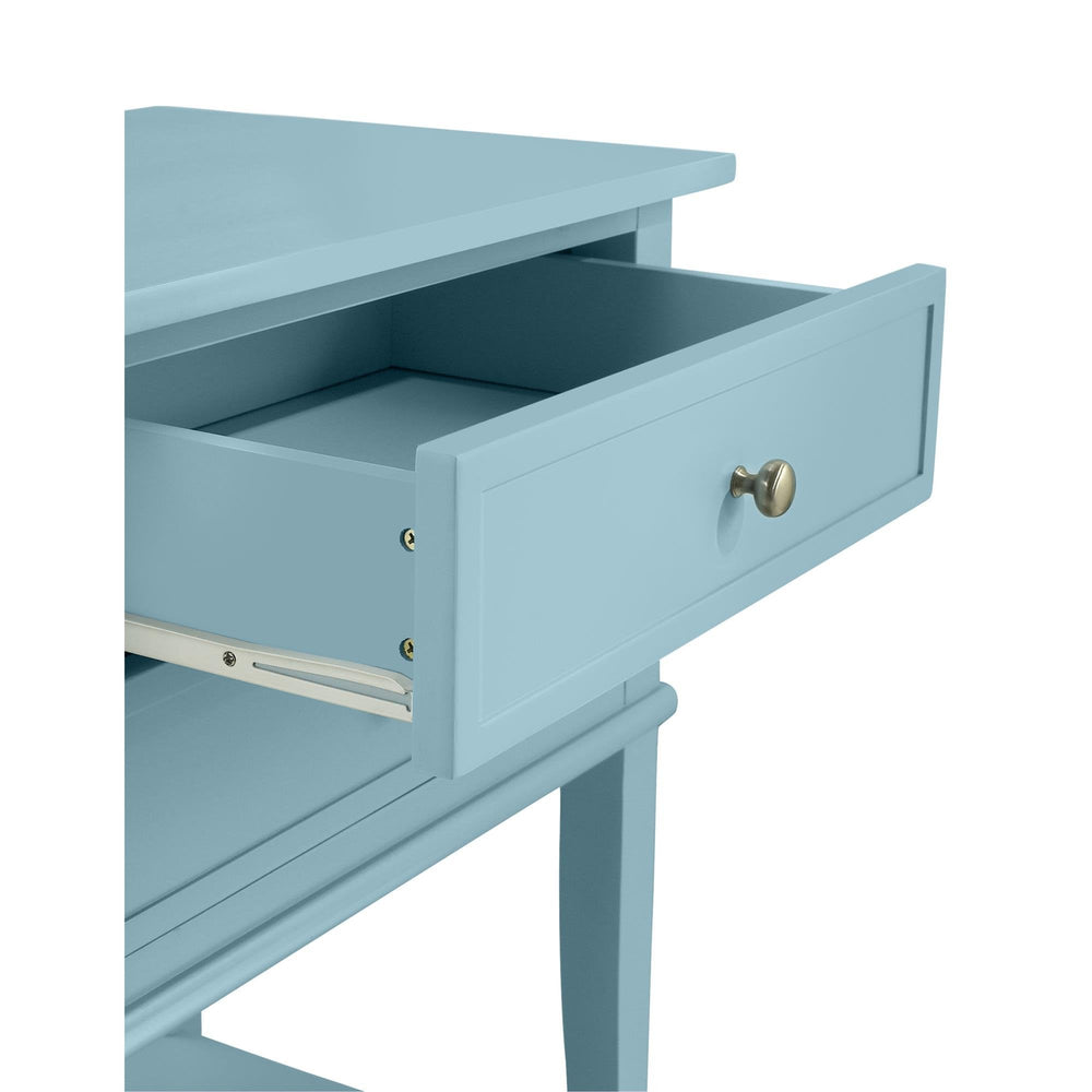 Blue Accent Table with 2 Drawers - From Where - 