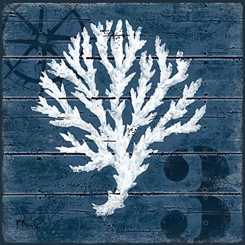 Blue Coral Nautical Wood Prints - From Where - 