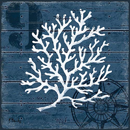 Blue Coral Nautical Wood Prints - From Where - 