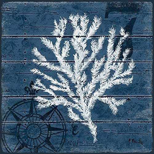 Blue Coral Nautical Wood Prints - From Where - 