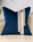Blue Decorative Velvet Throw Pillow Cover - From Where - 