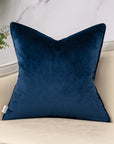 Blue Decorative Velvet Throw Pillow Cover - From Where - 