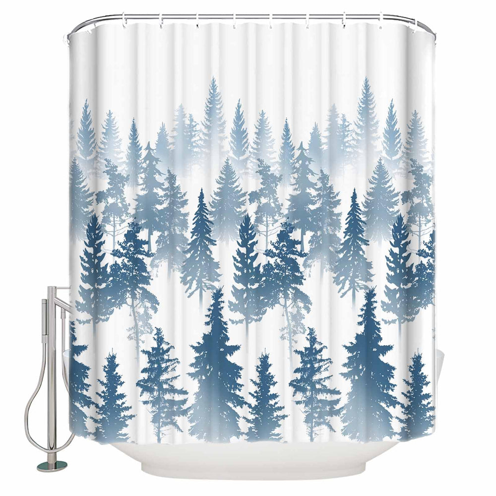 Blue Forest Shower Curtain Set - From Where - 