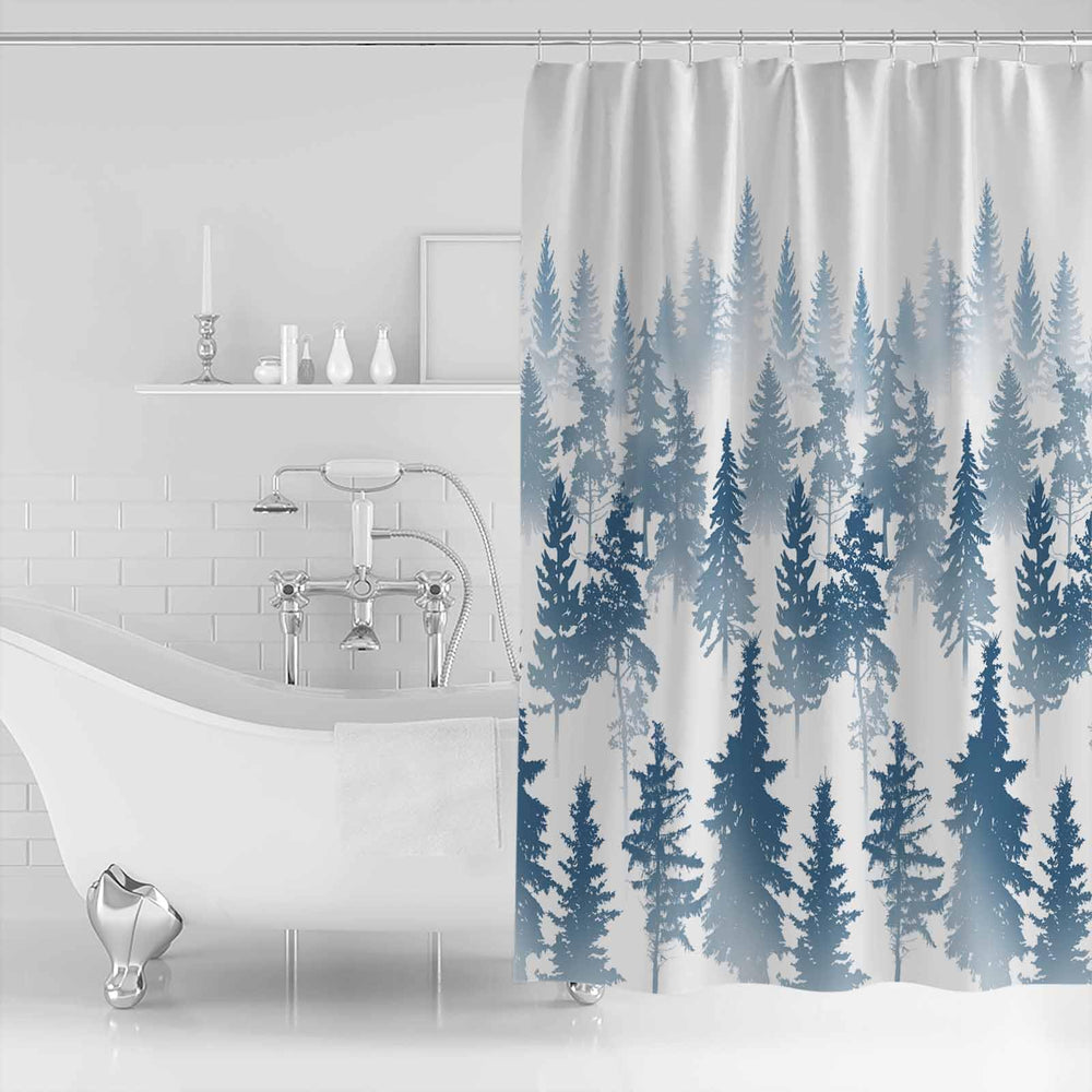 Blue Forest Shower Curtain Set - From Where - 