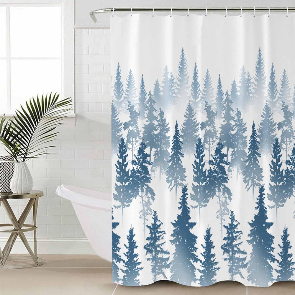 Blue Forest Shower Curtain Set - From Where - 