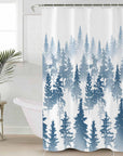 Blue Forest Shower Curtain Set - From Where - 
