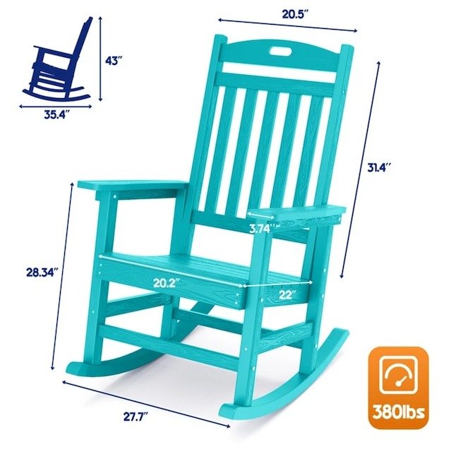 Blue Rocking Adirondack Chair - From Where - 