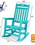 Blue Rocking Adirondack Chair - From Where - 