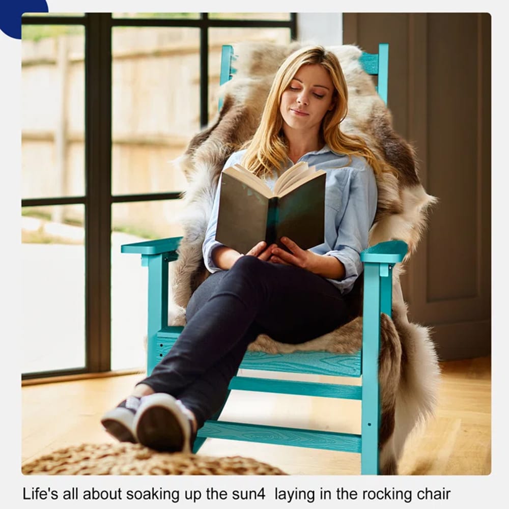 Blue Rocking Adirondack Chair - From Where - 