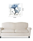 Blue Xray Floral Frameless Graphic Wall Art - From Where - 