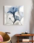 Blue Xray Floral Frameless Graphic Wall Art - From Where - 