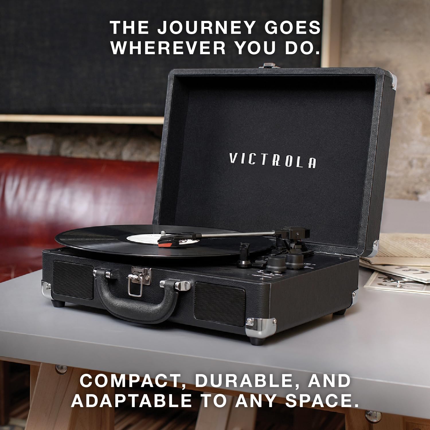 Bluetooth Portable Suitcase Record Player - From Where - 