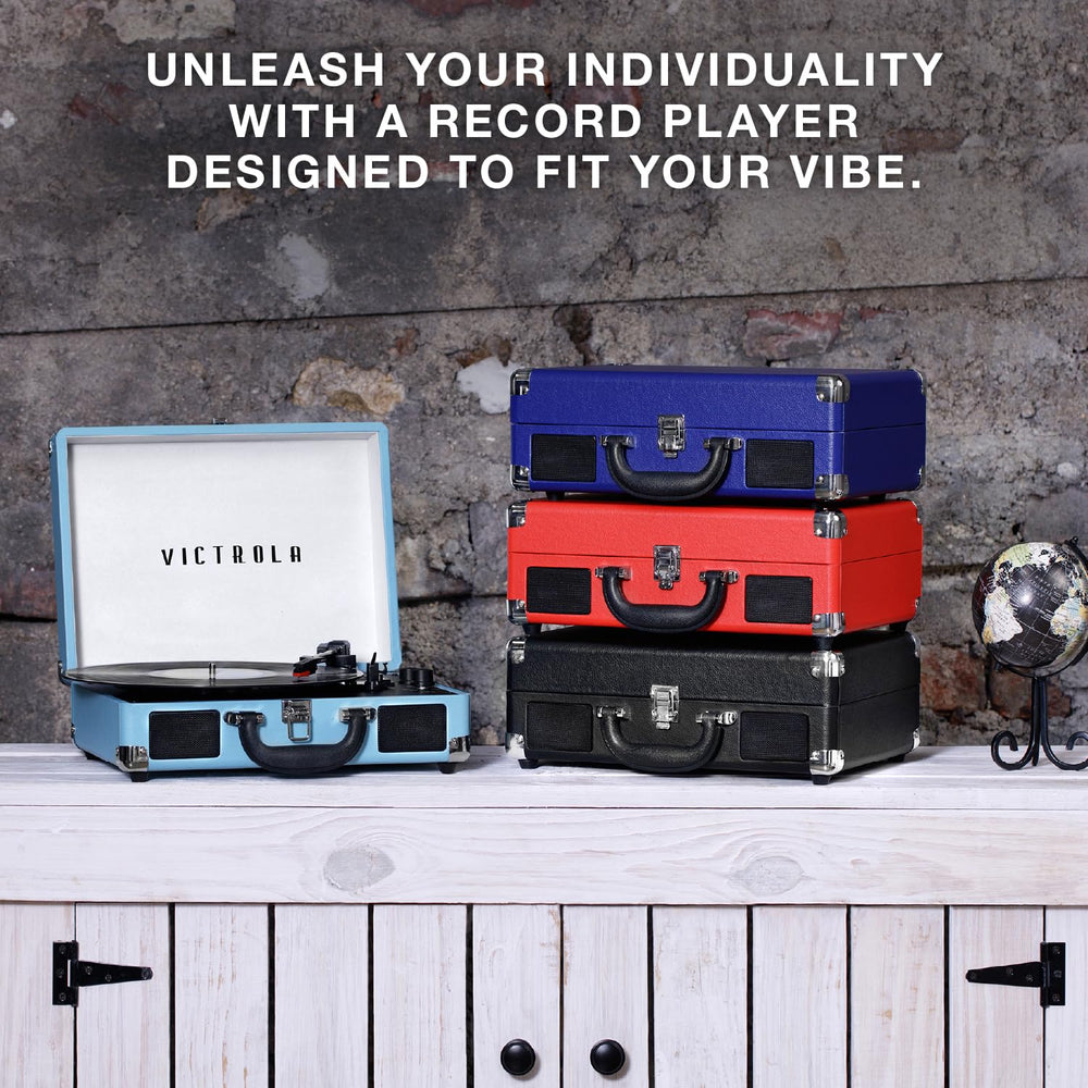 Bluetooth Portable Suitcase Record Player - From Where - 