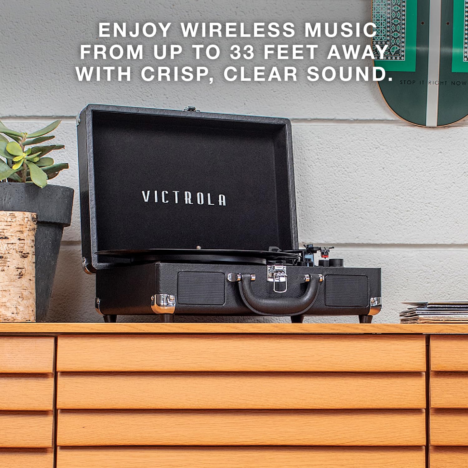Bluetooth Portable Suitcase Record Player - From Where - 