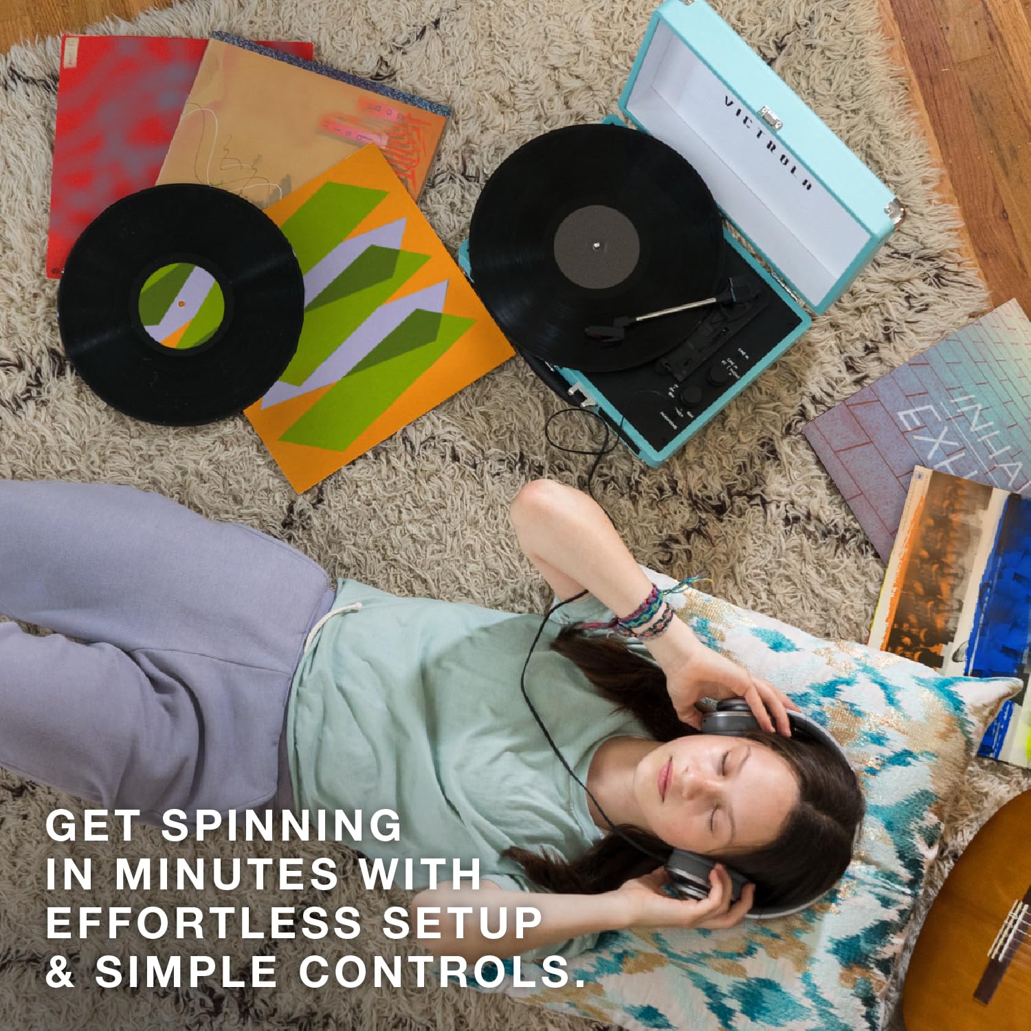 Bluetooth Portable Suitcase Record Player - From Where - 