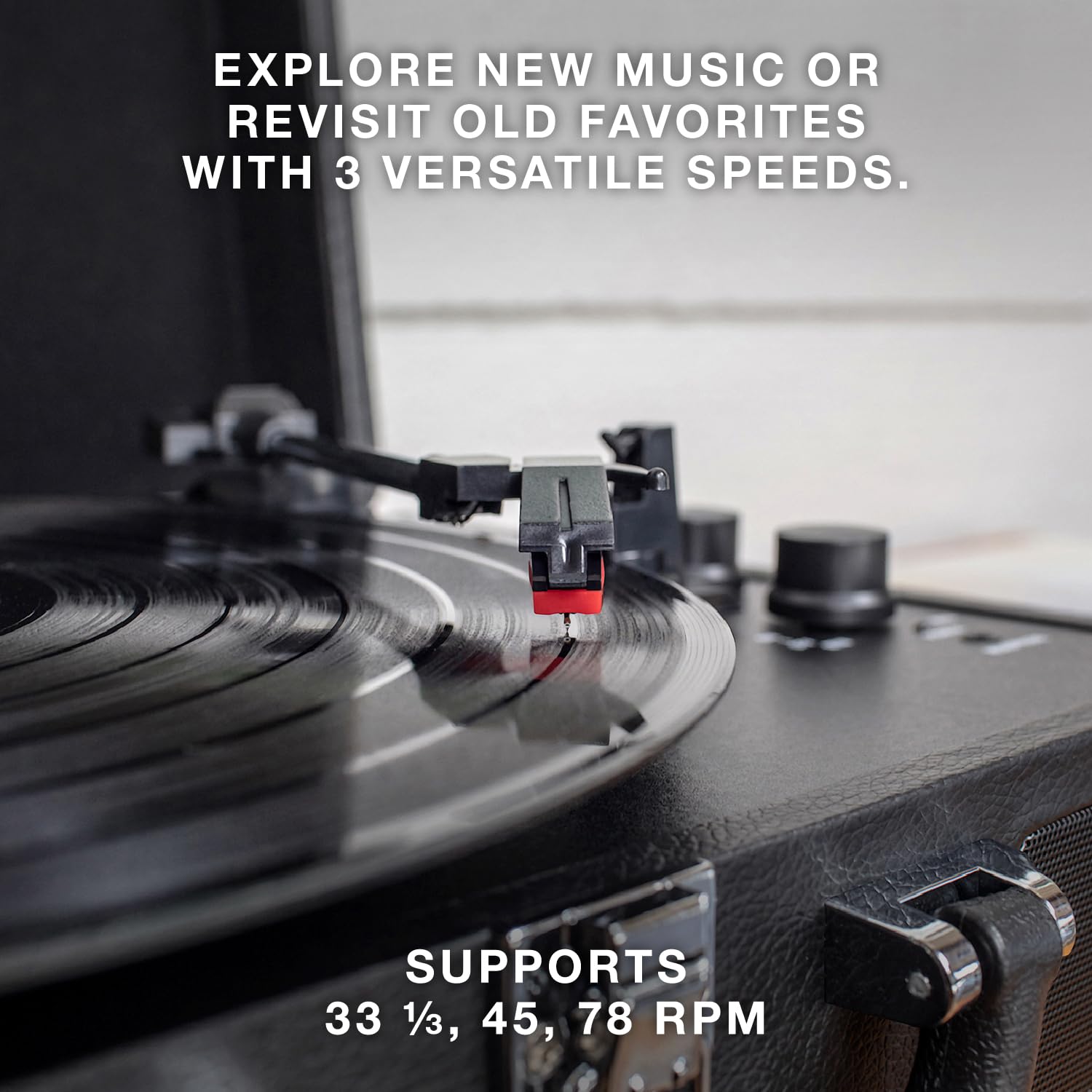 Bluetooth Portable Suitcase Record Player - From Where - 