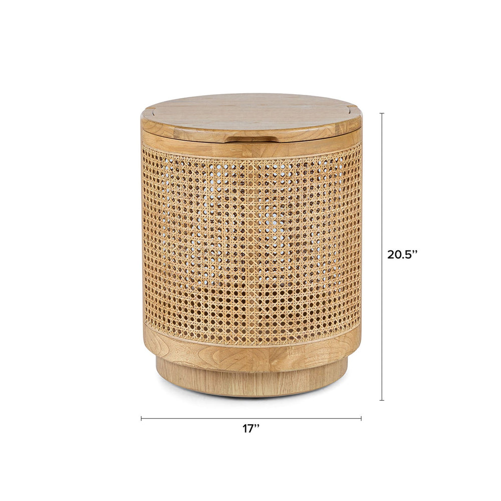 Bocana Storage Oak Side Table - From Where - 