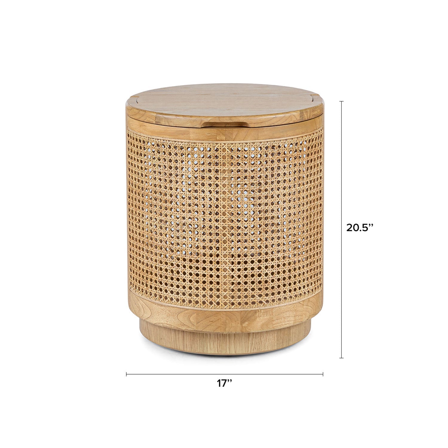 Bocana Storage Oak Side Table - From Where - 