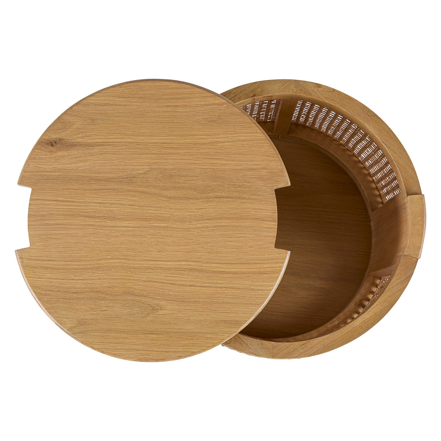 Bocana Storage Oak Side Table - From Where - 