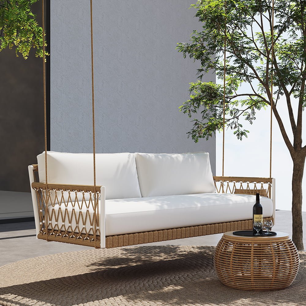 Boho 2 - Seater Rattan Patio Swing - From Where - 