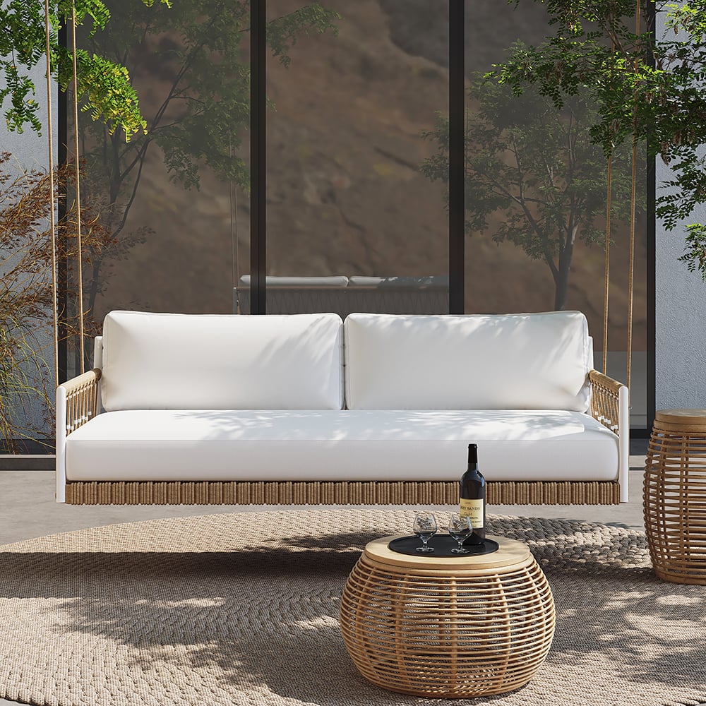 Boho 2 - Seater Rattan Patio Swing - From Where - 